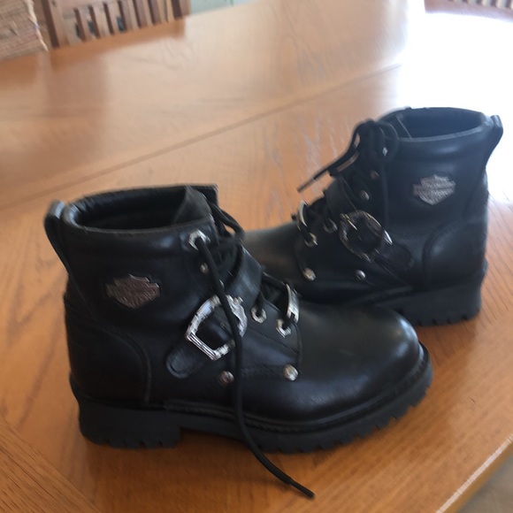 EUC Womens Harley Davidson boots size 6 1/2 - Picture 2 of 7